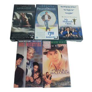 Lot of Sealed VHS Mrs. Doubtfire Apollo 13 Mr. Holland's Opus Field Of Dreams